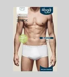 Sloggi Basic Men Maxi: herenonderbroek met opening, 2 pack ( Grijs / wit) ( Slog.94 / Slog.99 )