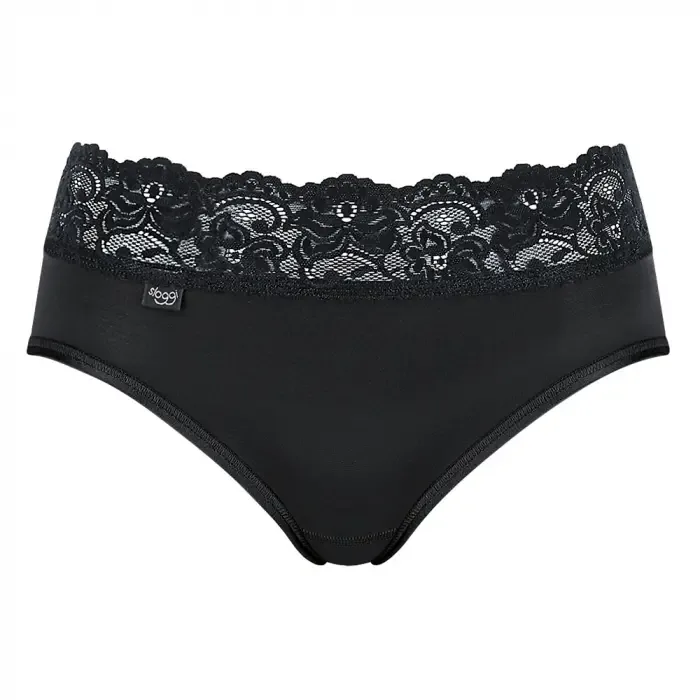 Sloggi Dames Romance Midi: Wit / Zwart ( Slog.145 / Slog.149 )