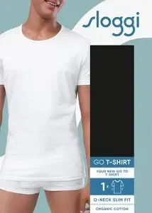 Sloggi Men Go Shirt O neck: Wit ( slim fit ) ( Slog.235 )