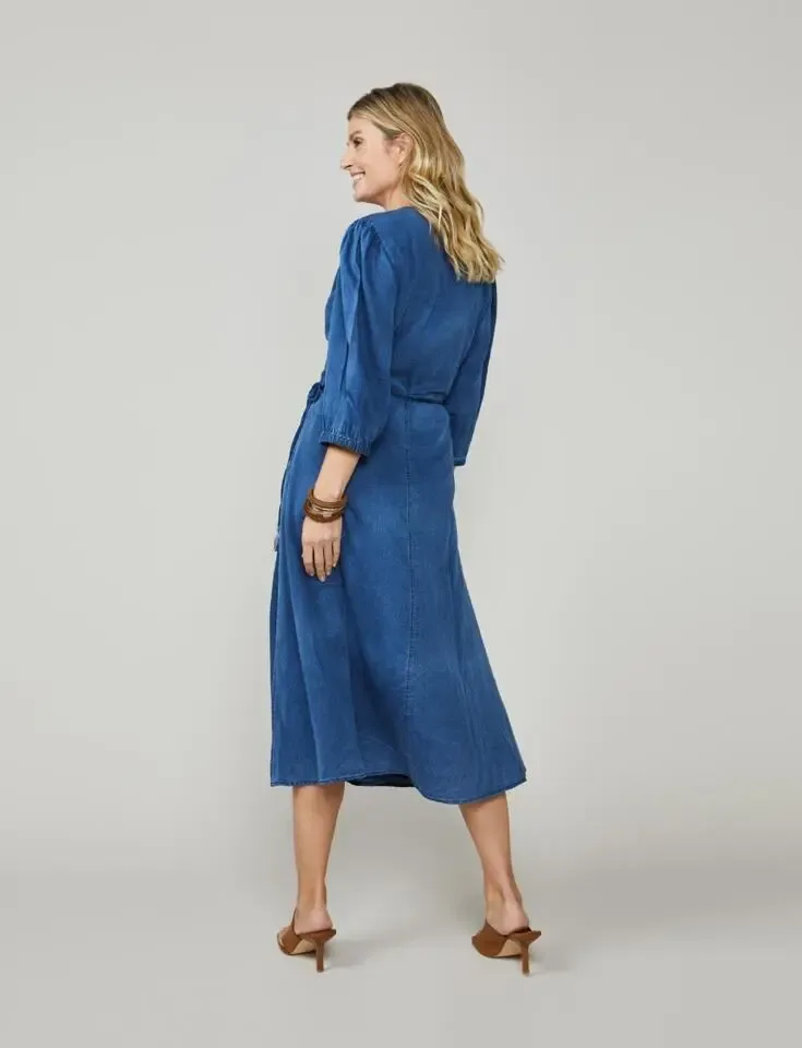 Summum Woman Indigo kleed: overslag ( Sum.9 )