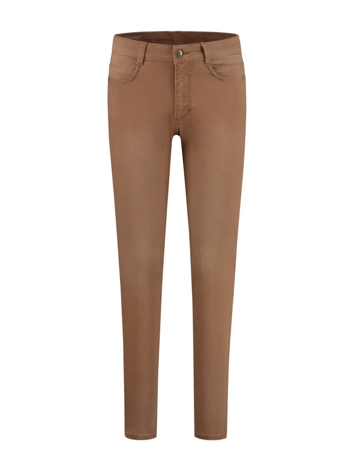 Para Mi Broek: Celine Fancy Color Denim, Chestnut Brown L32 ( skinny fit ) ( PARA.180 )