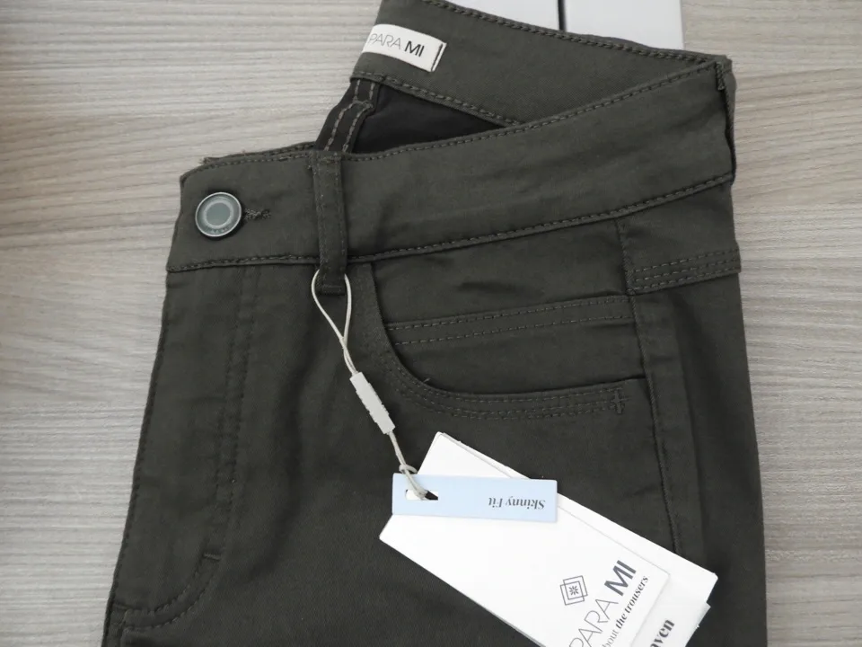 Para Mi Broek: Celine Heaven Uni, Dark Forrest ( donker groen ) L32 ( skinny fit ) ( PARA.187 )