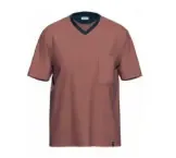 Ammann Heren pyjama: Korte mouw, V hals, lange broek ( AMM.402 )