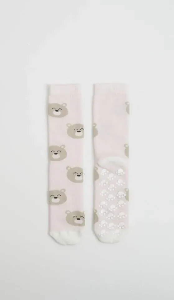 Happy People dames / meisjes kousen: Roze, antislip ( HAP.32 )