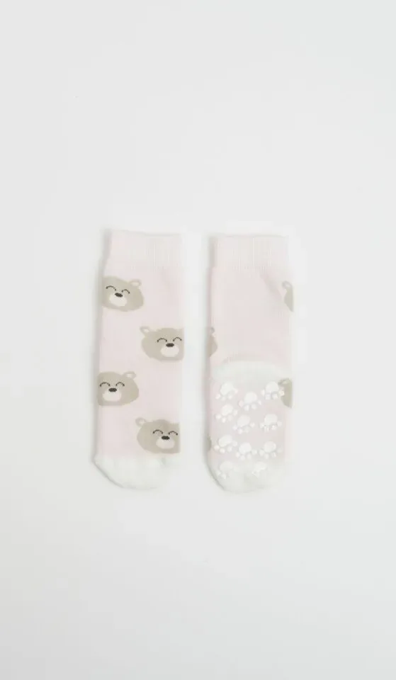 Happy People meisjes kousen: Roze, antislip vanaf 2 jaar ( HAP.33 )