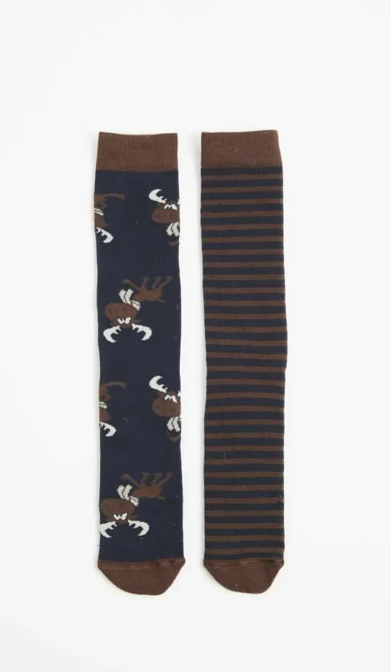 Happy People Heren  kousen: Bruin, antislip