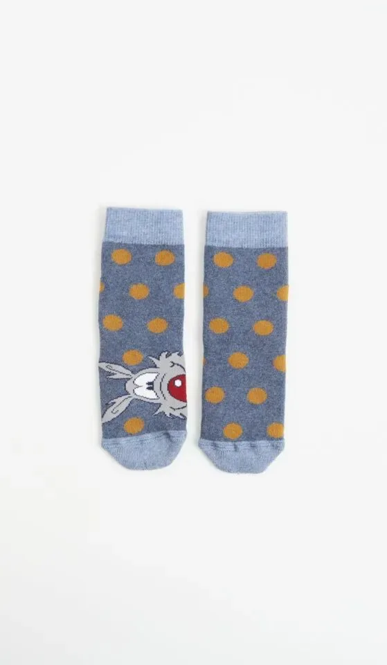 Happy People Jongens kousen: Jeansblauw, antislip vanaf 2 jaar ( HAP.35 )