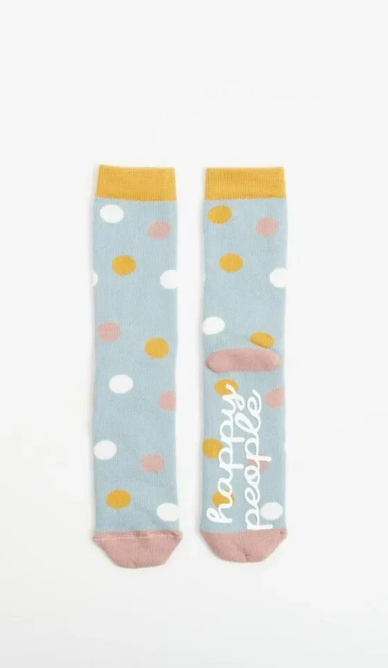 Happy People dames kousen: blauw, antislip  ( HAP.36 )