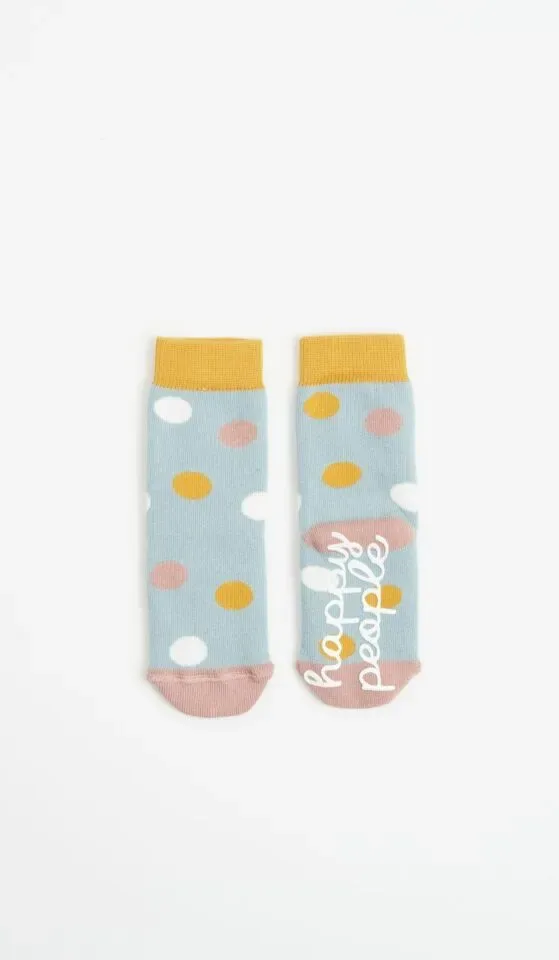 Happy People meisjes kousen: blauw, antislip vanaf 2 jaar ( HAP.37 )