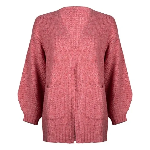 Esqualo Cardigan: Grof gebreid, Melange Roze ( ESQ.194 )
