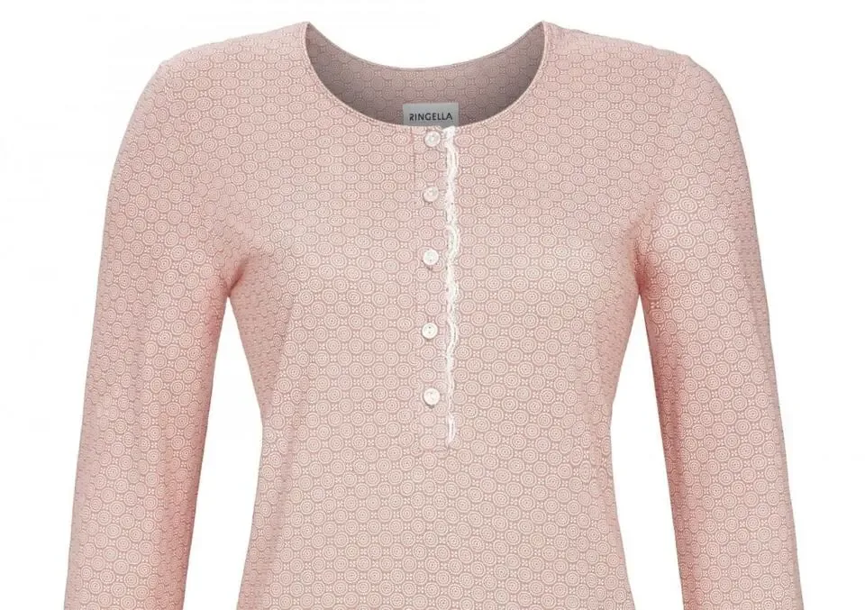 Ringella Dames Pyjama: Rosewood, 100% Katoen Tencel , tot maat 54 ( RIN.306 )