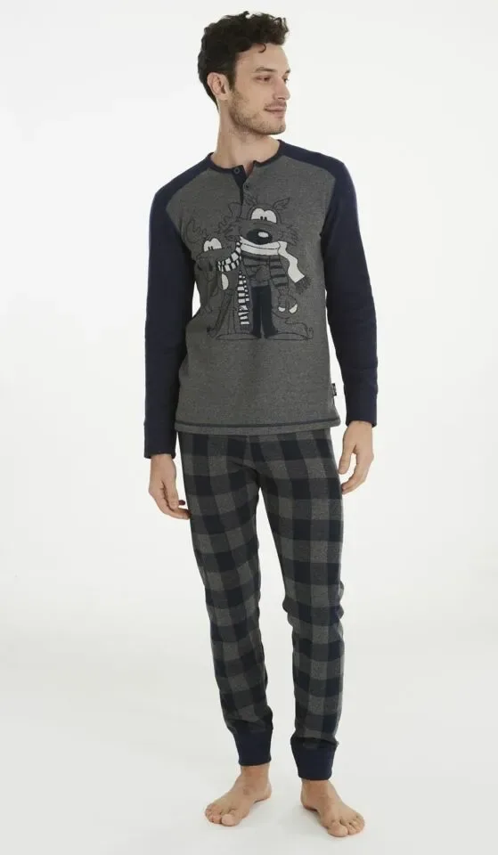 Happy People Heren Pyjama, warm ( HAP.48 )