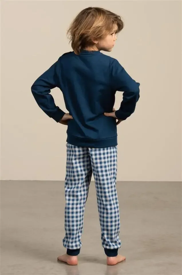 Eskimo Jongens pyjama: Sam, Gemoltoneerd + fleece broek ( ESK.1699 / ESK.1703 )