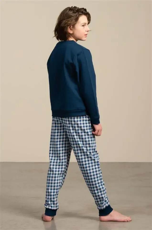 Eskimo Jongens pyjama: Sam, Gemoltoneerd + fleece broek ( ESK.1699 / ESK.1703 )