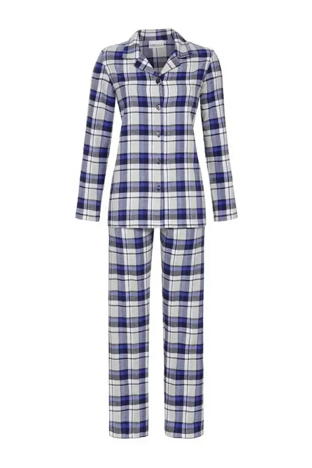 Ringella Dames doorknoop pyjama: Flanel ( RIN.313 )
