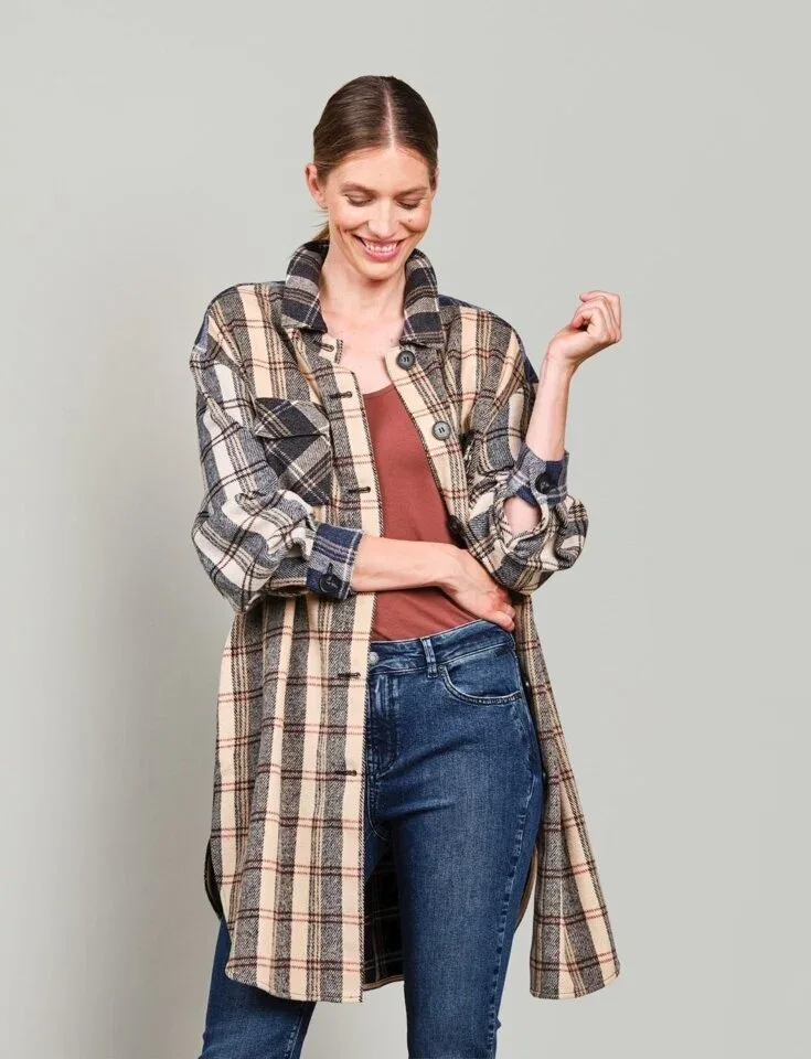 Summum Overhemd jacket: Carree, wolmix ( SUM.22 )