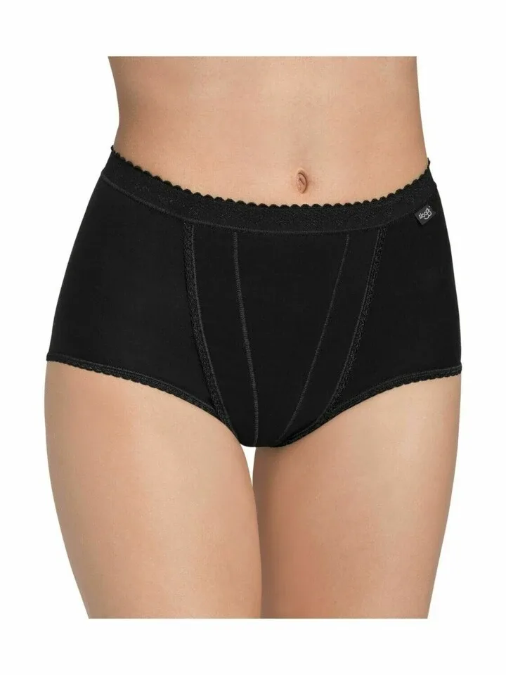 Sloggi Control Maxi: Gaine slip zwart of wit ( Katoen ) ( SLOG.11 / Slog.115 )
