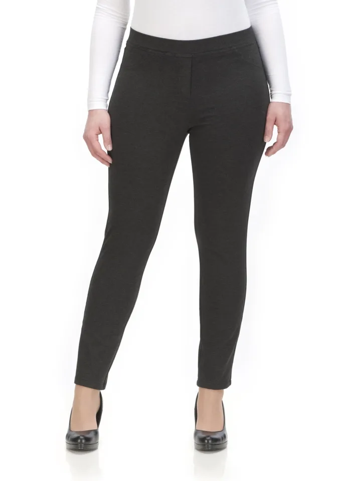 Kj Brand Dames Zwarte Broek: Jenny, Elastiek in de lenden ( BRA.236 )