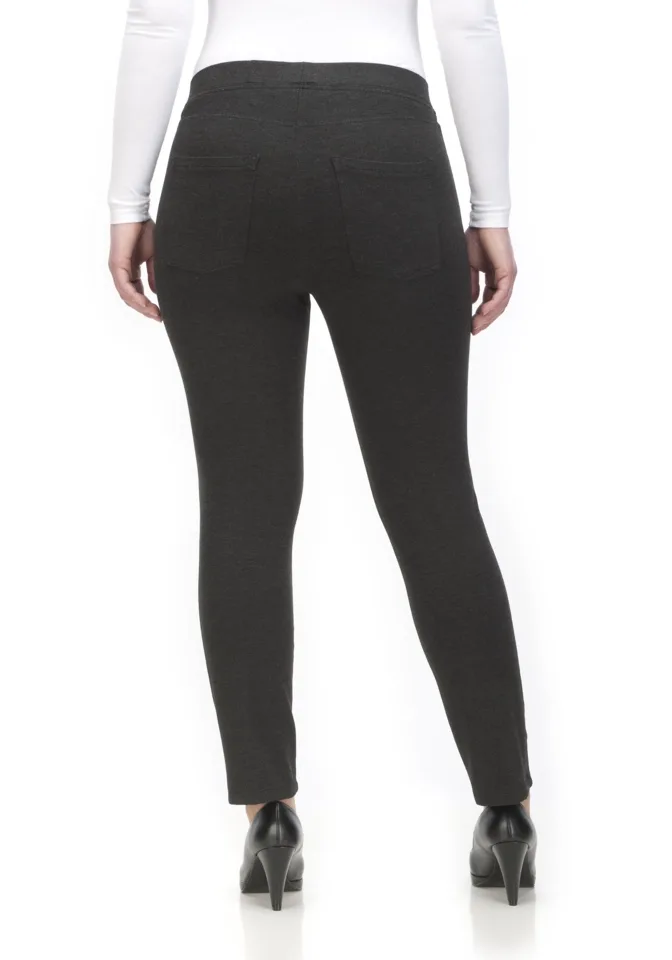 Kj Brand Dames Zwarte Broek: Jenny, Elastiek in de lenden ( BRA.236 )