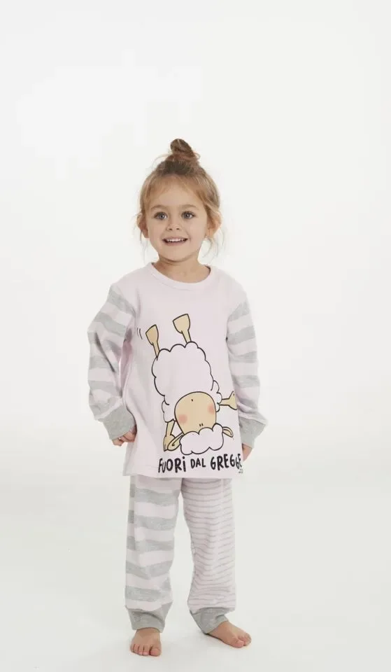 Happy People Meisjes pyjama: Roze gestreept ( HAP.58 )