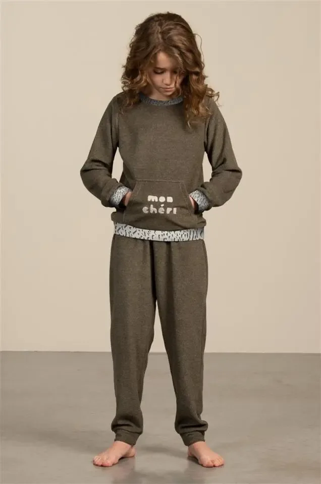 Eskimo Meisjes Pyjama: Pia, badstof & gemoltoneerd ( ESK.1719 )