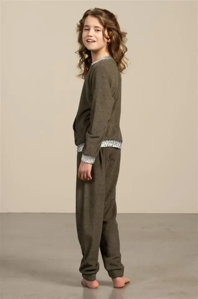 Eskimo Meisjes Pyjama: Pia, badstof & gemoltoneerd ( ESK.1719 )