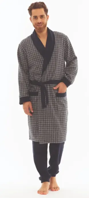 Gary Heren Kamerjas: Warm met riem, Pied de poules motief ( Gary.35 )