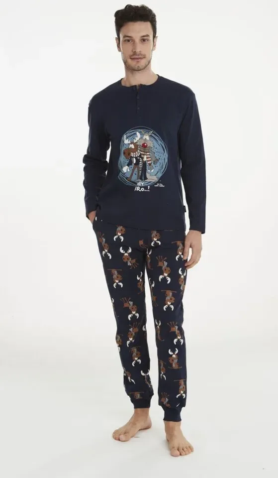 Happy People Heren Pyjama: Rendier, Interlock ( HAP.61 )