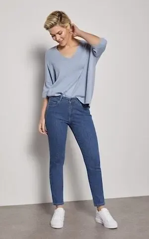 Para Mi Dames Jeans broek: Celine, Medium blue, Reform denim, L32 ( PARA.201 )
