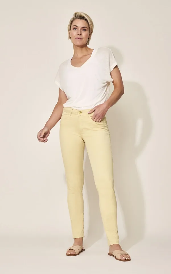 Para Mi Dames broek: Celine Sweet Cotton, Heaven uni, Dusty Lemon, L32 ( PARA.204 )