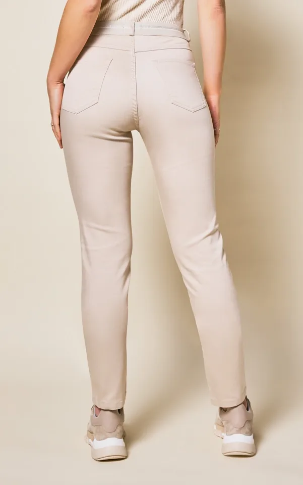 Para Mi Dames broek: Celine Elastic, Heaven uni, Beige, L32 ( PARA.207 )