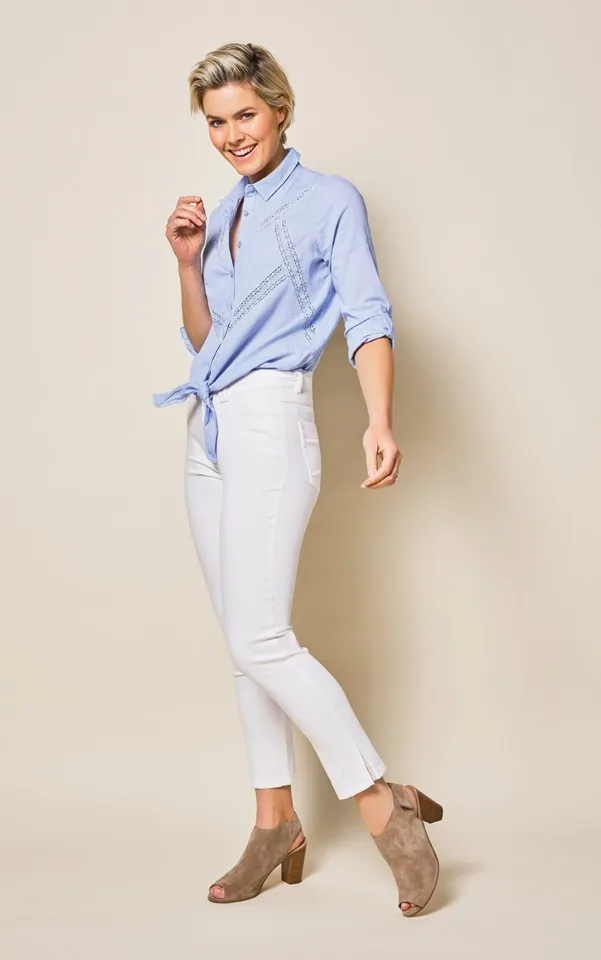 Para Mi Dames broek: Amber Heaven Uni, Split, L28, Off White ( PARA.206 )