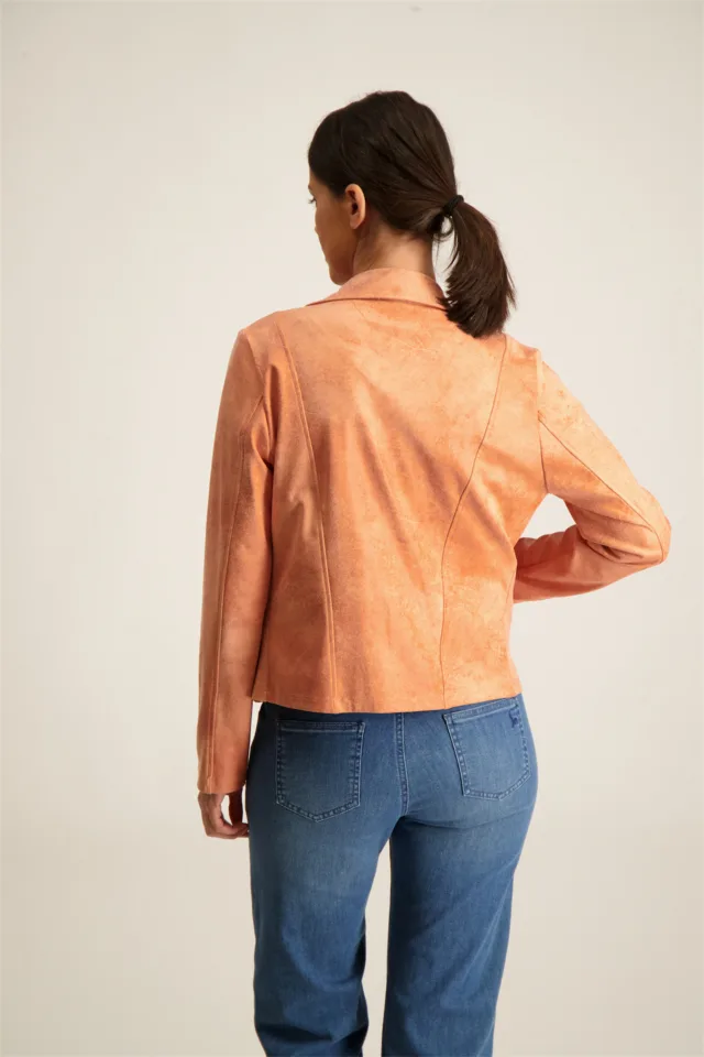 Signe Nature Vest: Suede, Peach kleur ( Signe.1055 )