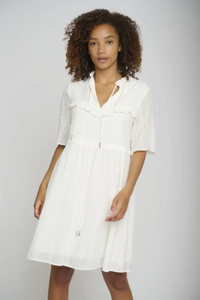 Rino & Pelle Kleed: Karida, Broderie Anglaise, Snow White ( RINO.16 )