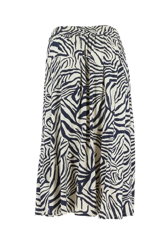Signe Nature Rok: Blauw / ecru, elastiek in de lenden ( Signe.1047 )