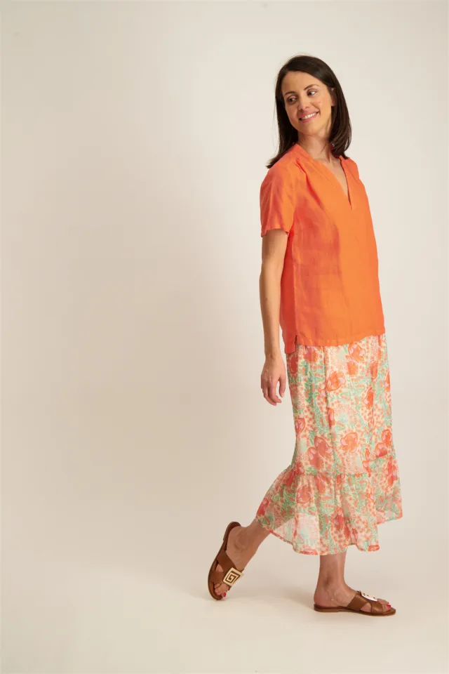 Signe Nature Linnen Bloes: Oranje ( Signe.1059 )