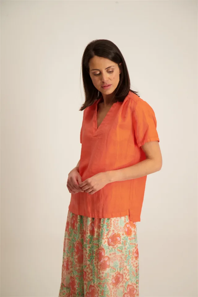 Signe Nature Linnen Bloes: Oranje ( Signe.1059 )