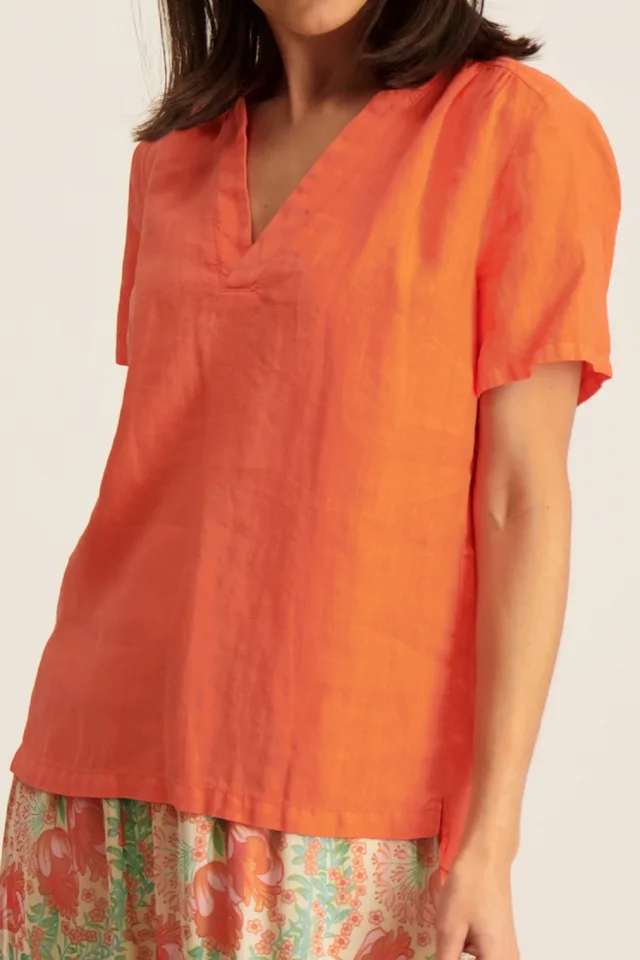 Signe Nature Linnen Bloes: Oranje ( Signe.1059 )