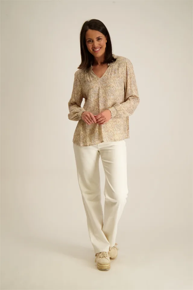 Signe Nature Bloes: beige geprint ( Signe.1077 )