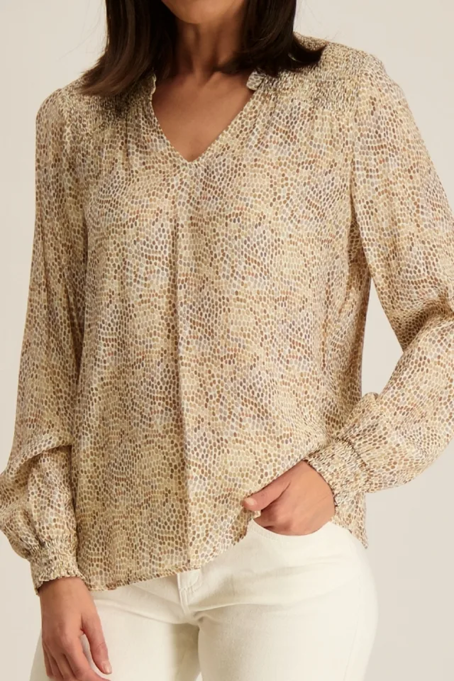 Signe Nature Bloes: beige geprint ( Signe.1077 )