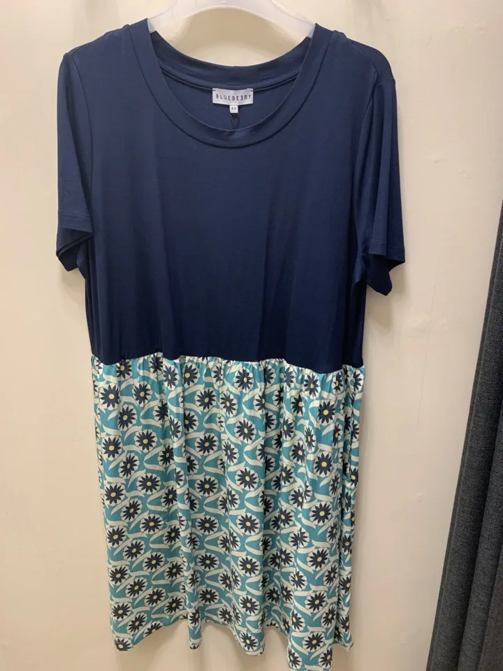 Bluebeery Kleed: Blauw / print ( BLU.12 )