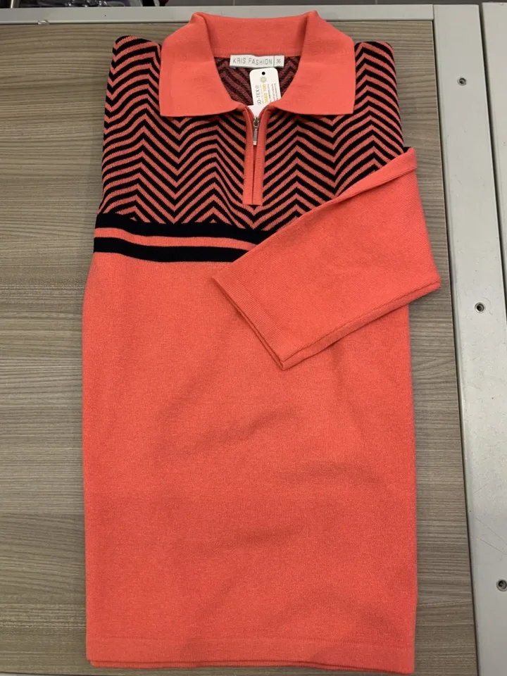 Kris Fashion Polo: Gebreid, 3/4 mouw ( KRI.22 )