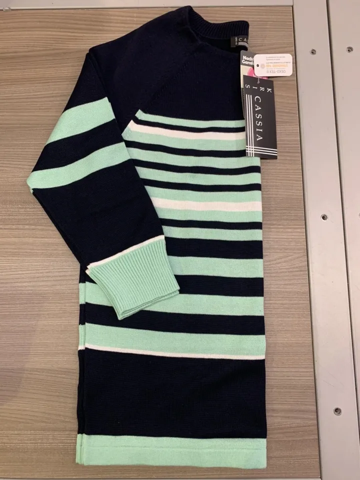 Kris Fashion Pull: groen / blauw gestreept ( KRI.20 )