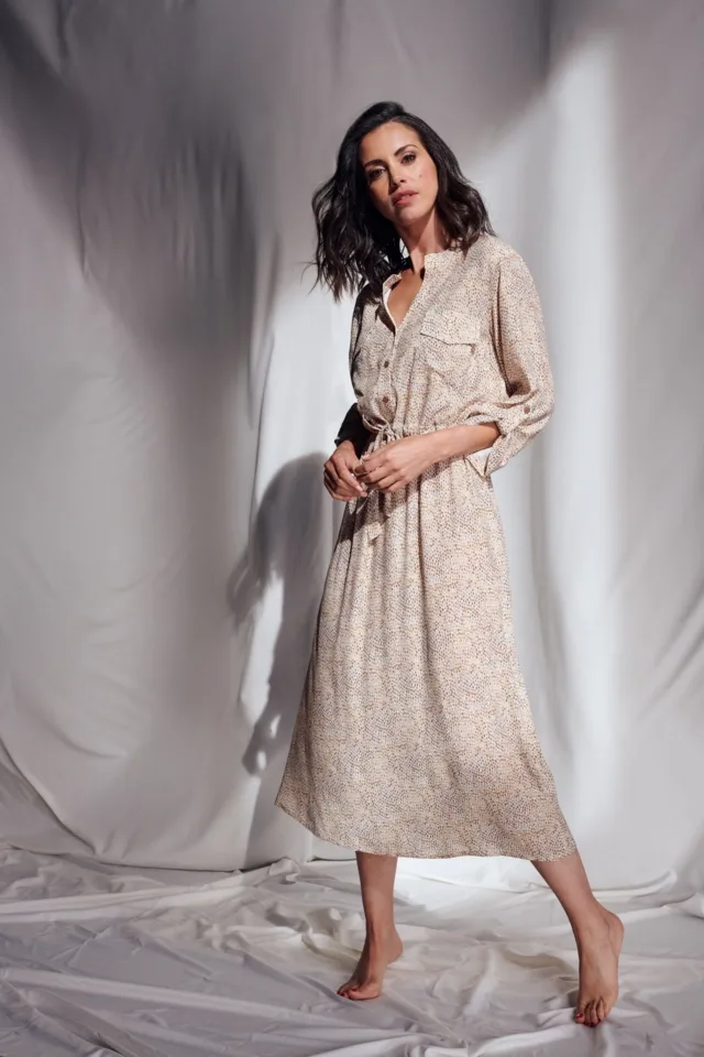 Signe Nature Lange beige kleed ( Signe.1067 )