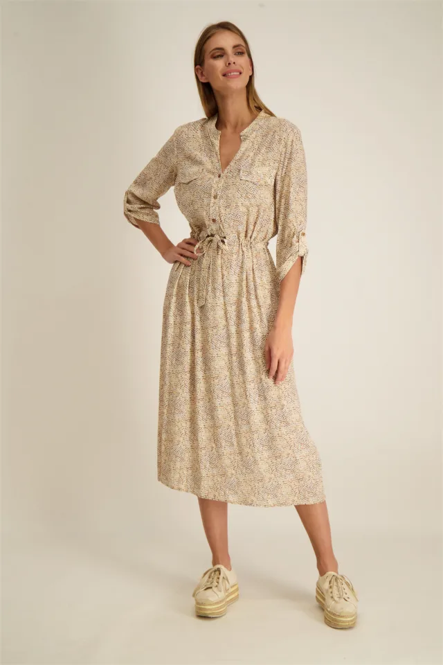 Signe Nature Lange beige kleed ( Signe.1067 )