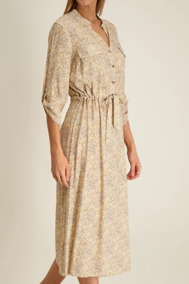 Signe Nature Lange beige kleed ( Signe.1067 )