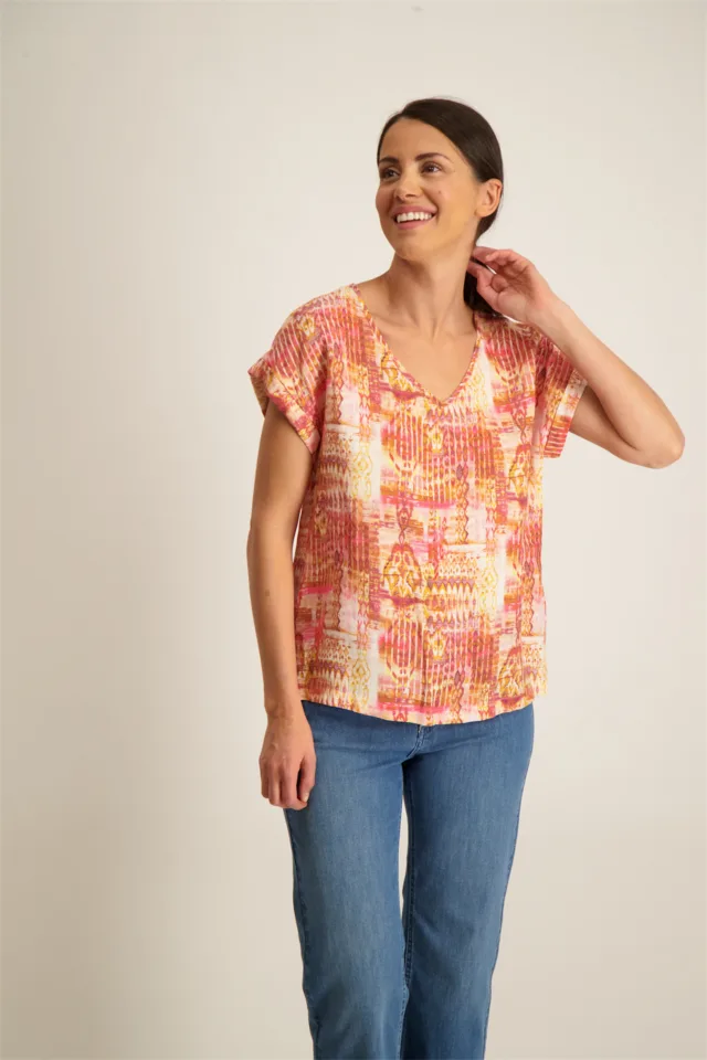Signe Nature Linnen bloes: Multi color ( Signe.1085 )