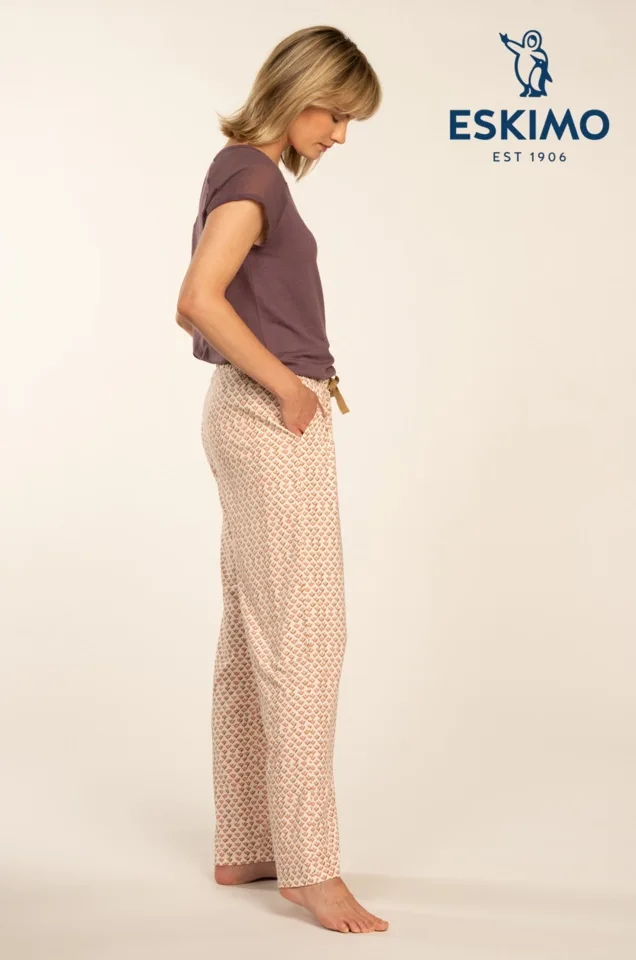 Eskimo Dames Pyjama: Francesca, korte mouw, lange broek ( ESK.1729 )
