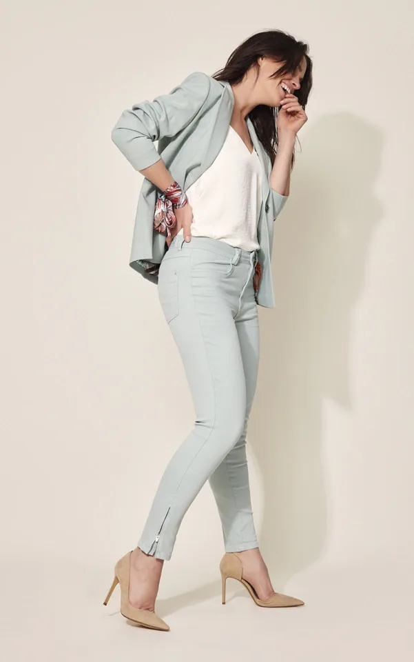 Para Mi Broek: Amber, Color Denim, Dreamy Mint, L28 ( PARA.218 )