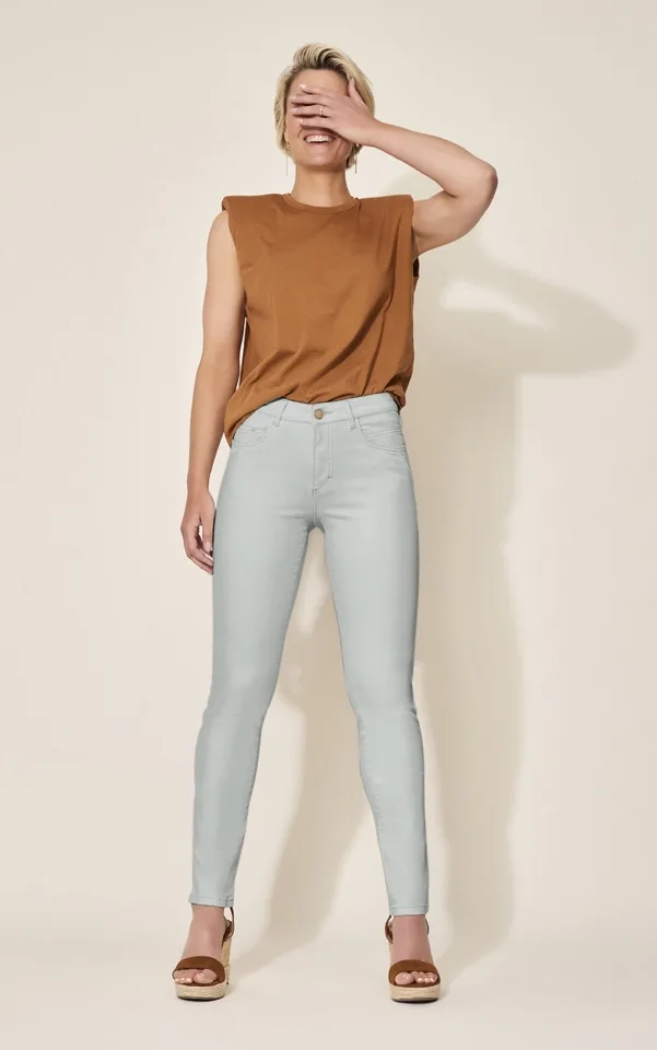Para Mi Broek: Celine, Color Denim, Dreamy Mint, L32 ( para.219 )